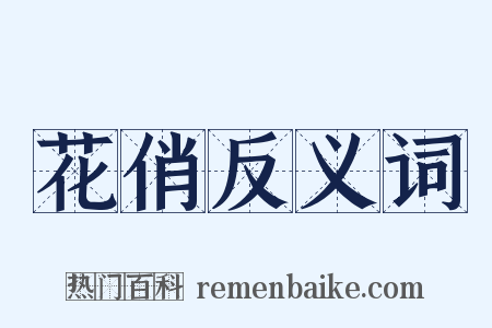 花俏反义词是什么意思的图片
